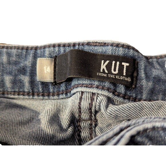 Distressed Denim Cutoff Shorts – Size 14 - Kut from the Kloth - Picture 3 of 4